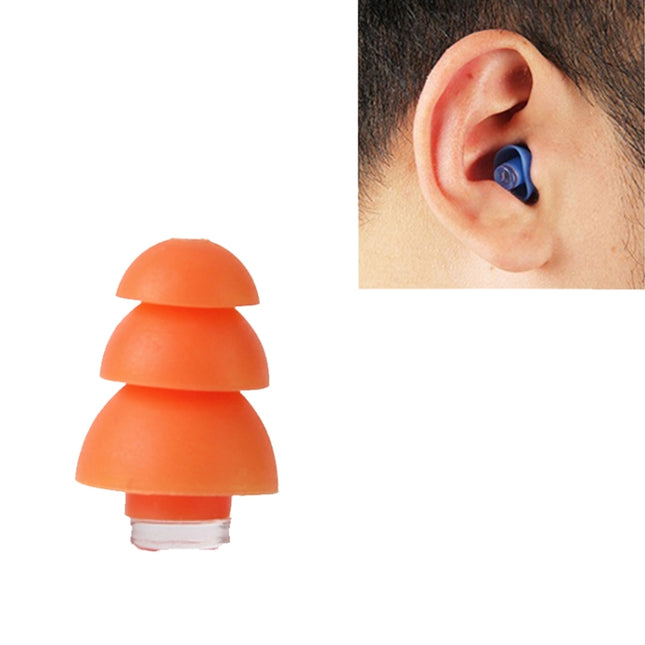 Anti-Noise Sleep Earplugs Silicone Soundproof Earplugs Industrial Noise Reduction Silent Earplugs, Orange, White, Blue, Black