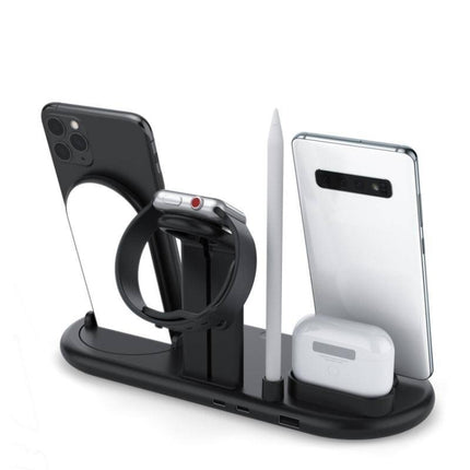 HQ-UD20 Mobile Phone Watch Multi-Function Charging Stand Wireless Charger for Phones & Apple Watch & Airpods, HQ-UD20