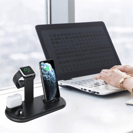 HQ-UD20 Mobile Phone Watch Multi-Function Charging Stand Wireless Charger for Phones & Apple Watch & Airpods, HQ-UD20