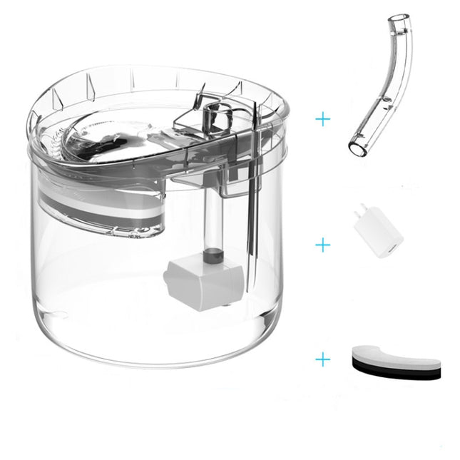 Pet Automatic Circulating Silent And Does Not Leak Electricity Water Dispenser, US Plug  Transparent Color, UK Plug Transparent Color, US Plug  Smart Induction Starter, EU Plug Smart Induction Starter