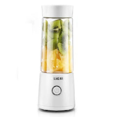 MEILING ML-88 Portable Electric USB Rechargeable Juicer Vegetable Fruit Squeezers Juicer, White, Pink