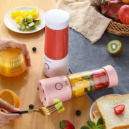 MEILING ML-88 Portable Electric USB Rechargeable Juicer Vegetable Fruit Squeezers Juicer, White, Pink