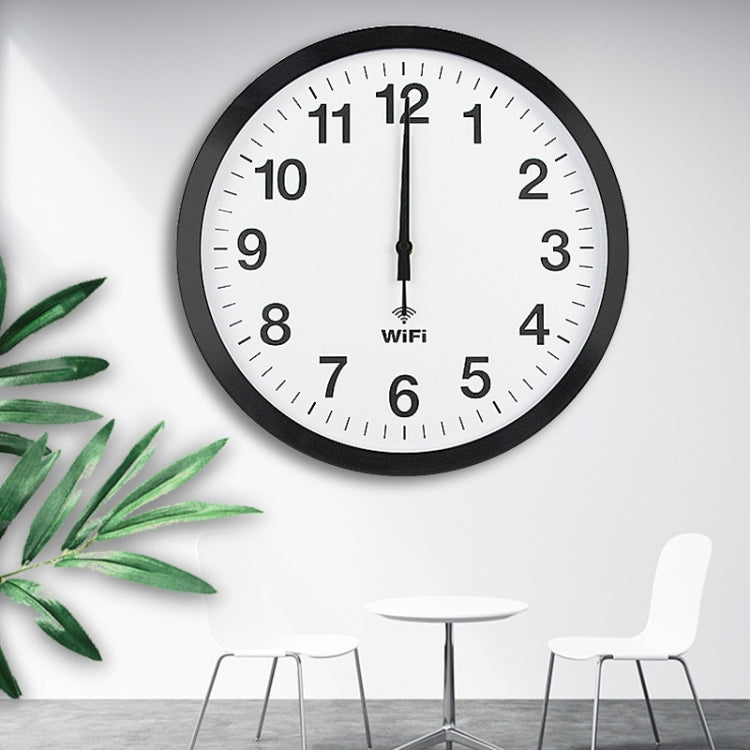 Smart Network Automatic Time Synchronization Wifi Wall Clock Modern Minimalist Silent Living Room Clock