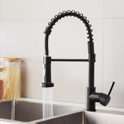 Kitchen Faucet Hot & Cold Water Tank Valve Sink Faucet, Black Model, Electroplating Model, Brushed Model