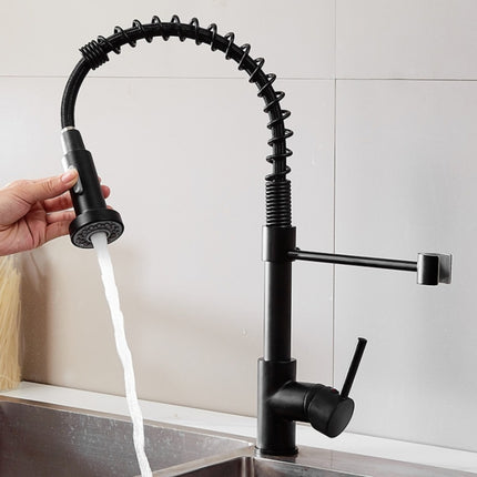 Kitchen Faucet Hot & Cold Water Tank Valve Sink Faucet, Black Model, Electroplating Model, Brushed Model