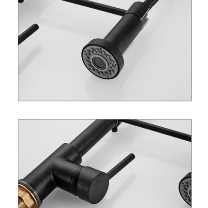 Kitchen Faucet Hot & Cold Water Tank Valve Sink Faucet, Black Model, Electroplating Model, Brushed Model