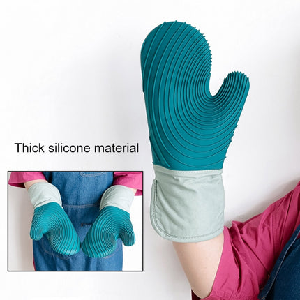 Thickened Silicone Gloves Household Microwave Oven Anti-Scald Insulation Glove, Pink, Light blue, Lake Blue