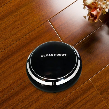 Robot aspirador 2 en 1 recargable con recogedor de polvo y sistema de inducción automática inteligente, color negro y blanco