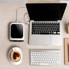 Smart 55 Degree Constant Temperature Coaster Winter Desktop Insulation And Warm Heating Usb Coaster, Wave Display