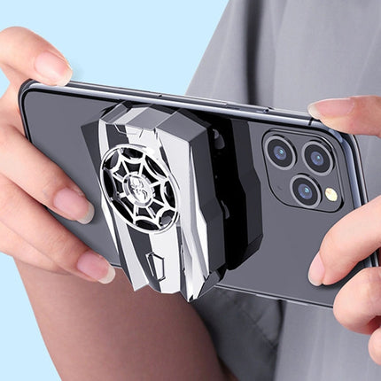 Ventilador portátil para teléfono móvil, enfriador físico con ventosa, radiador rápido, negro y plateado