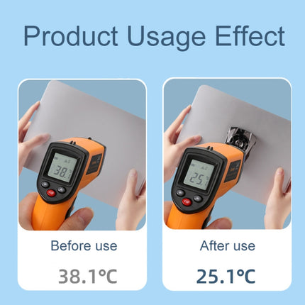 Ventilador portátil para teléfono móvil, enfriador físico con ventosa, radiador rápido, negro y plateado