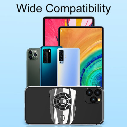 Ventilador portátil para teléfono móvil, enfriador físico con ventosa, radiador rápido, negro y plateado