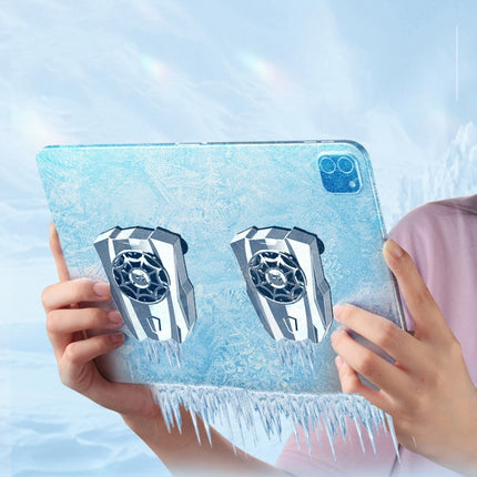 Ventilador portátil para teléfono móvil, enfriador físico con ventosa, radiador rápido, negro y plateado