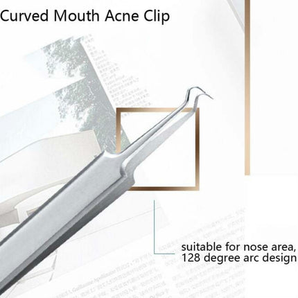 5pcs /Set Acne Needle Stainless Steel Acne Clamp Squeeze Acne Blackhead Tool, 2 in 1, 5 in 1