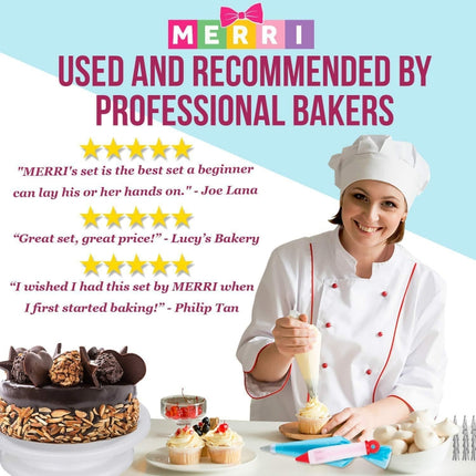 164 in 1 Cake Turntable Set Stainless Steel Decorating Mouth Baking Tools, 164 PCS/Set