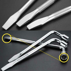 L-Type Car Tire Removal Tool Tire Wrench Socket Wrench, 17mm, 19mm, 21mm, 22mm, 23mm, 24mm