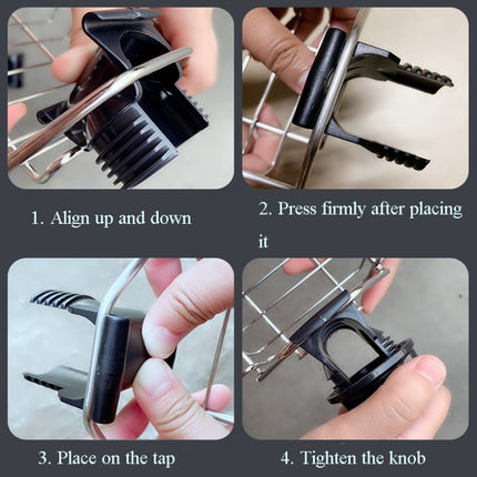 Faucet Rack Stainless Steel Perforated Free Kitchen Sink Storage Rack Rag Sponge Drain Rack, Type A, Type B, Type C