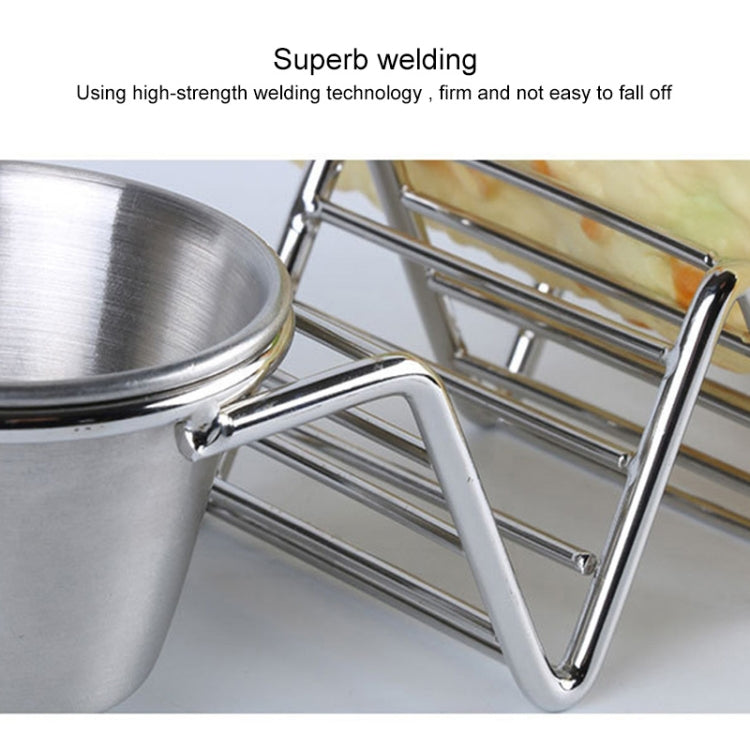 Taco Rack Stainless Steel 304 Taco Rack Taco Pancake Stand, Single Head Double Cup, Single Cup At Both Ends, 3 Grid Widened