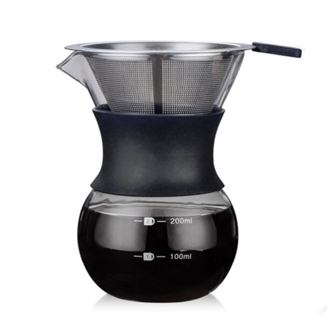 High Temperature Resistant Coffee Maker, 200ml With Strainer, 400ml With Strainer, 200ml Without Strainer, 400ml Without Strainer