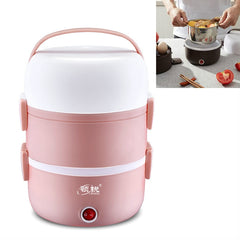 LINGRUI Multi-Function Electric Lunch Box Electric Heating Insulation Cooking Mini Rice Cooker, CN Plug, Double Layer, Three Layer