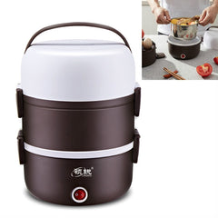 LINGRUI Multi-Function Electric Lunch Box Electric Heating Insulation Cooking Mini Rice Cooker, CN Plug, Double Layer, Three Layer