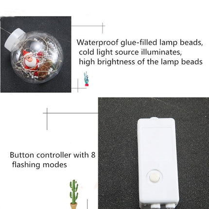 LED Copper Wire Curtain Light Wishing Ball Christmas Decoration String Lights, Random Style Delivery, EU Plug, US Plug