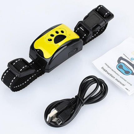 Rechargeable Waterproof Intelligent Identification Automatic Lock Bark Stop, Sky Blue, Lemon Yellow, Orange, Green, Bright Black, Pearl Purple