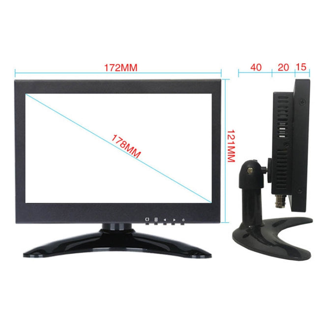 ZGYNK B1042 Portable High-Definition Metal Computer Monitor Display, 7 inch VGA AV HDMI BNC, 9.7 inch VGA AV HDMI BNC, 10.1 inch VGA AV HDMI BNC, 12 inch VGA AV HDMI BNC, 12.5 inch VGA AV HDMI BNC
