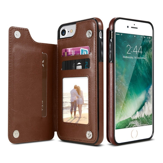 For iPhone XR Retro PU Leather Case Multi Card Holders Phone Case, For iPhone XR