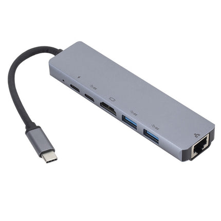 6 in 1 USB3.1 Type-C to HDMI+RJ45 Docking Station for Nintendo Type-C Docking Station, 6 in 1