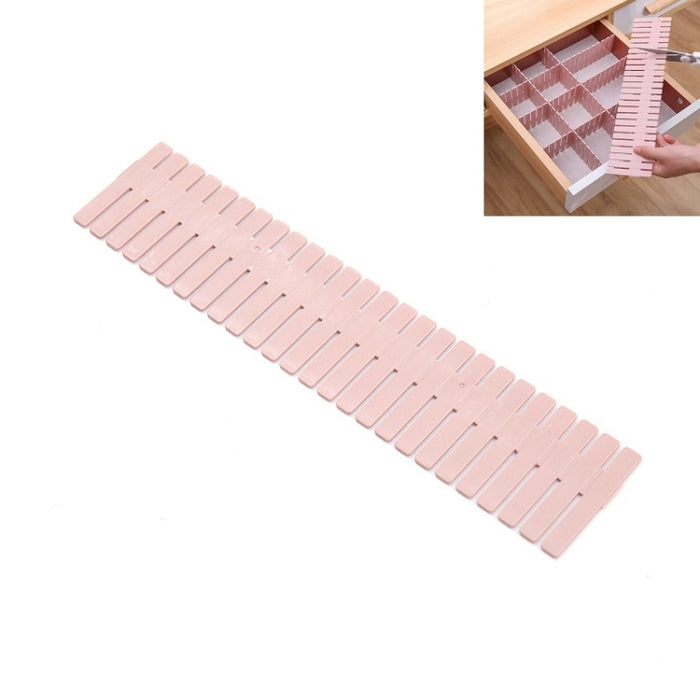 Plastic Drawer Divider Free Combination Classification Storage Board, 4pcs/Pack, 37x7cm, 47x7cm