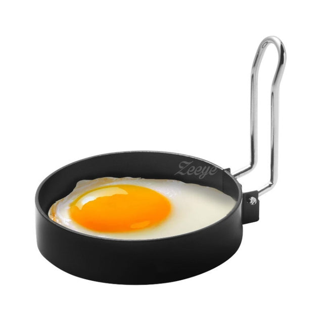 2-Pack Egg Ring Iron Spray Non-Stick Round Omelette Model Omelette Mold with Brush