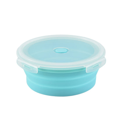Microwave Portable Folding Lunch Box Round Silicone Lunch Box Random Colour Delivery, Capacity:350ml