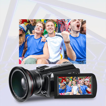 Cámara de vídeo digital ORDRO AC5 4K HD con visión nocturna, WiFi, zoom óptico de 12X, videocámara DV, estándar, estándar + micrófono, estándar + micrófono + soporte de mano, estándar + micrófono + luz de relleno