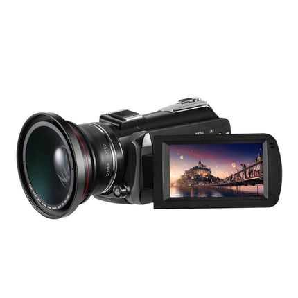 Cámara de vídeo digital ORDRO AC5 4K HD con visión nocturna, WiFi, zoom óptico de 12X, videocámara DV, estándar, estándar + micrófono, estándar + micrófono + soporte de mano, estándar + micrófono + luz de relleno
