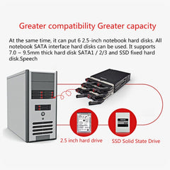 OImaster MR-6601 Six-Bay Optical Drive Hard Disk Box, MR-6601