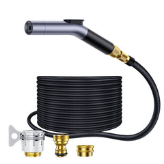 High Pressure Car Wash Water Gun Car Home Dual-Use Tap Water Brushing Car Washing Booster Nozzle Telescopic Hose