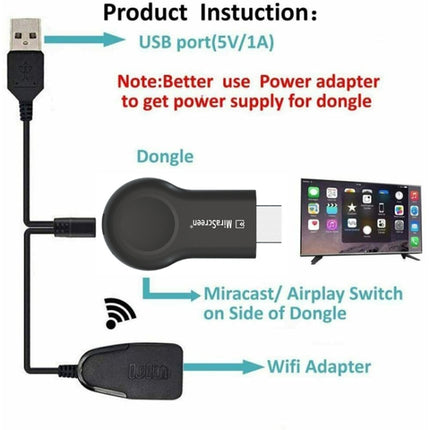2.4G Wireless Dongle Receiver Multimedia Player HDTV Stick
