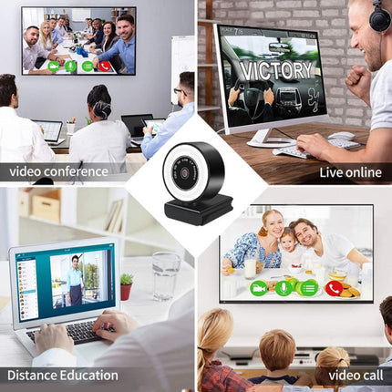 X98 USB Drive-Free HD Fill Light Camera with Microphone, 720P, 1080P, 2K Auto Focus