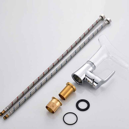 Bathroom Hot Cold Water Faucet Wine Glass Waterfall Faucet, Transparent, Blue, Purple, Brown &Yellow