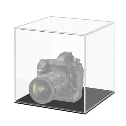 Clear Acrylic Camera Display Cover Plexiglass Display Case Countertop Box, Large 24x24x24cm, Small 10x10x10cm