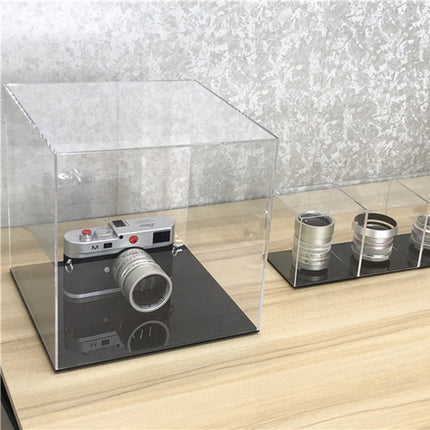 Clear Acrylic Camera Display Cover Plexiglass Display Case Countertop Box, Large 24x24x24cm, Small 10x10x10cm