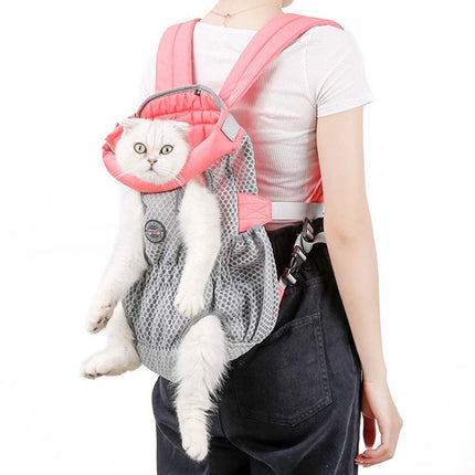 Doglemi Pet Outing Backpack Dog Shoulder Chest Bag Breathable Mesh Dog Cat Bag