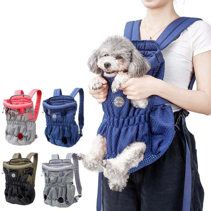 Doglemi Pet Outing Backpack Dog Shoulder Chest Bag Breathable Mesh Dog Cat Bag
