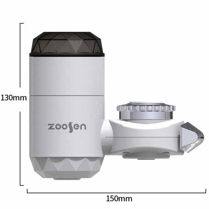 Zoosen Electric Hot Water Faucet Connection Type Instant Hot Water Faucet CN Plug, Style:White + Leak Protection, White, With shower Head Connector, White + Leak Protection