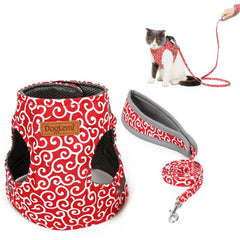 DogLemi Pet Cat Traction Rope Chest Harness Vest Type Traction Suit Cat Walking Rope, XS, S