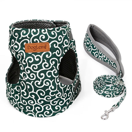Arnés de pecho con cuerda de tracción para gatos DogLemi Pet, tipo chaleco, traje de tracción, cuerda para caminar para gatos, XS, S