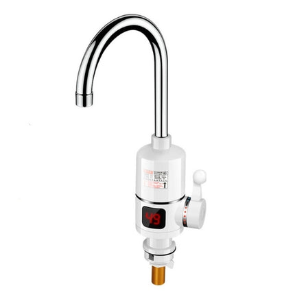 Kitchen Instant Electric Hot Water Faucet EU Plug, Digital Display Big Elbow