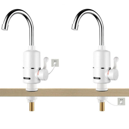 Kitchen Instant Electric Hot Water Faucet EU Plug, Digital Display Big Elbow