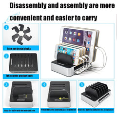 Olmaster AP-1010 Multi-Port USB Mobile Phone Charging Station with Power Supply